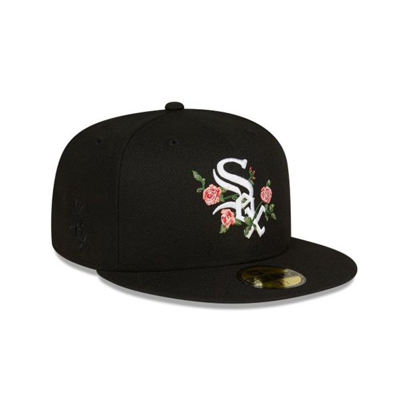 MLB Chicago White Sox Bloom 59Fifty Fitted (KUY4607) - Black New Era Caps